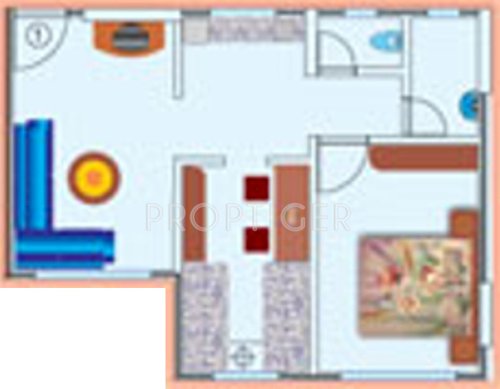 KP Krishna Regency (1BHK+1T (665 sq ft) 665 sq ft)