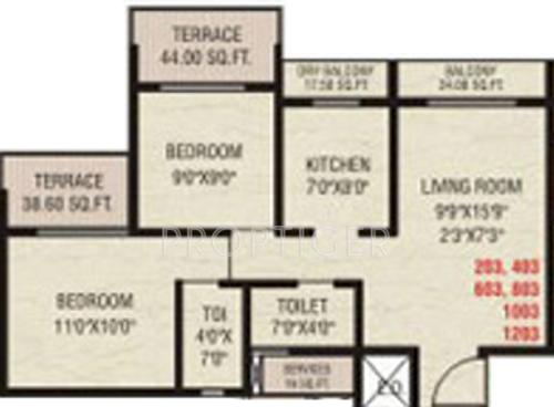 Shanti Hari Heritage (2BHK+2T (950 sq ft) 950 sq ft)