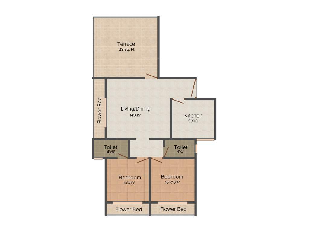 Priyal Govind Sagar (2BHK+2T (1,175 sq ft) 1175 sq ft)