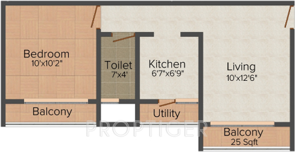 Hi Tech Tulsi Residency (1BHK+1T (670 sq ft) 670 sq ft)