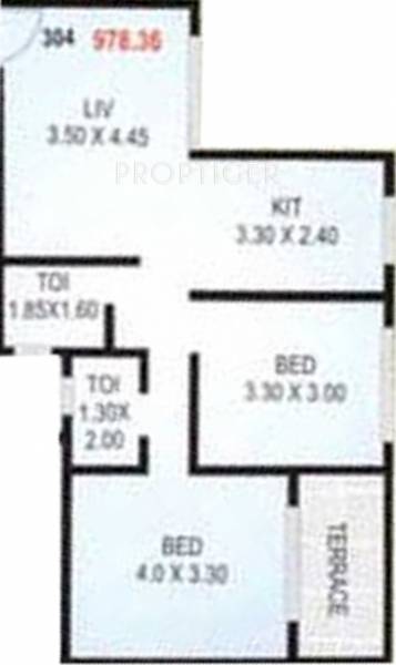 Haware Tiara (2BHK+2T (978 sq ft) 978 sq ft) Haware Tiara (2BHK+2T (978 sq ft) 978 sq ft)