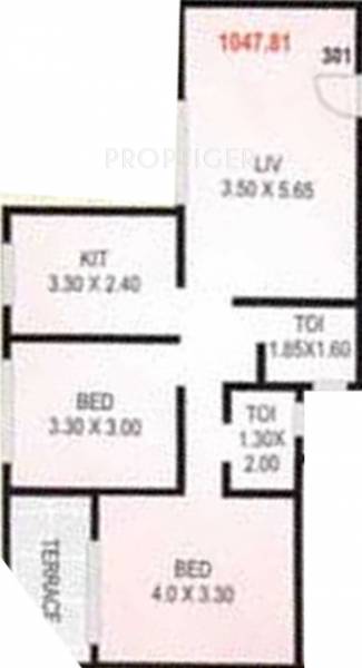 Haware Tiara (2BHK+2T (1,047 sq ft) 1047 sq ft) Haware Tiara (2BHK+2T (1,047 sq ft) 1047 sq ft)