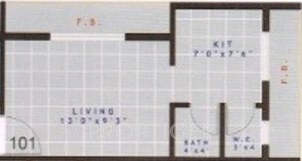 Heer Corner (1BHK+1T (415 sq ft) 415 sq ft)