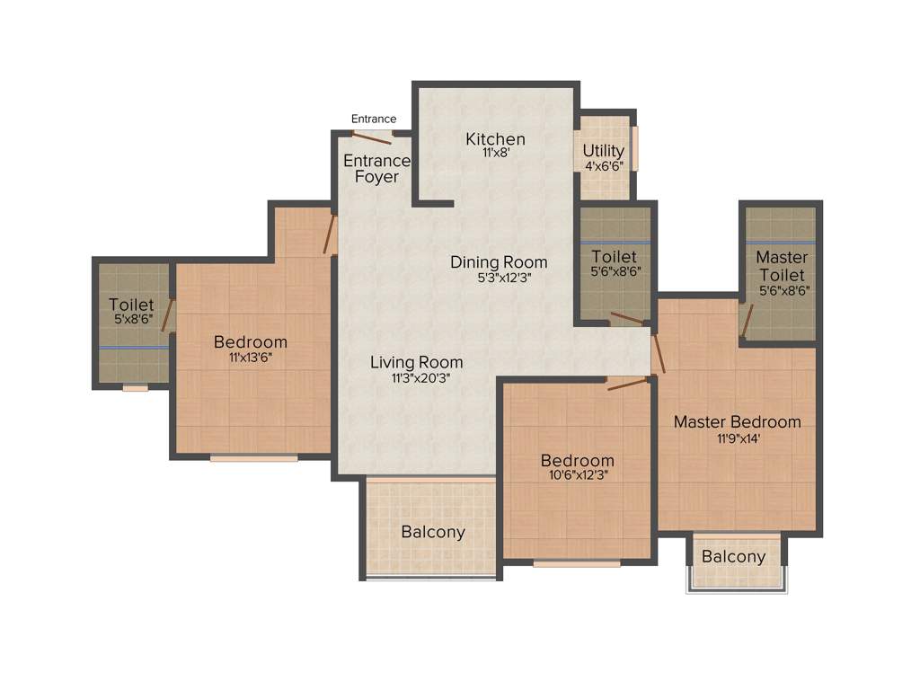 Hiranandani Glen Classic (3BHK+3T (1,650 sq ft) 1650 sq ft)
