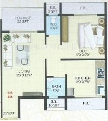 Shree Krishna Enterprises Mumbai Classic (1BHK+1T (630 sq ft) 630 sq ft)