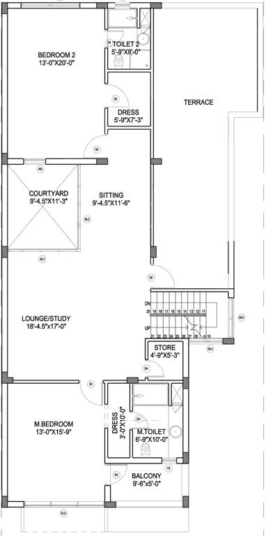 Wave The Villas (4BHK+4T (3,888 sq ft)   Servant Room 3888 sq ft)