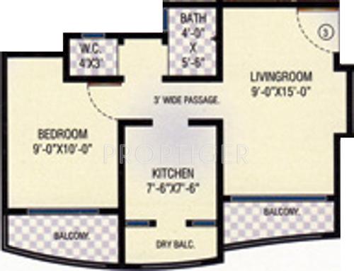 Kothari K D Empire (1BHK+1T (650 sq ft) 650 sq ft)