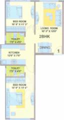 Hi Tech Madhu Kunj (2BHK+2T (854 sq ft) 854 sq ft) Hi Tech Madhu Kunj (2BHK+2T (854 sq ft) 854 sq ft)