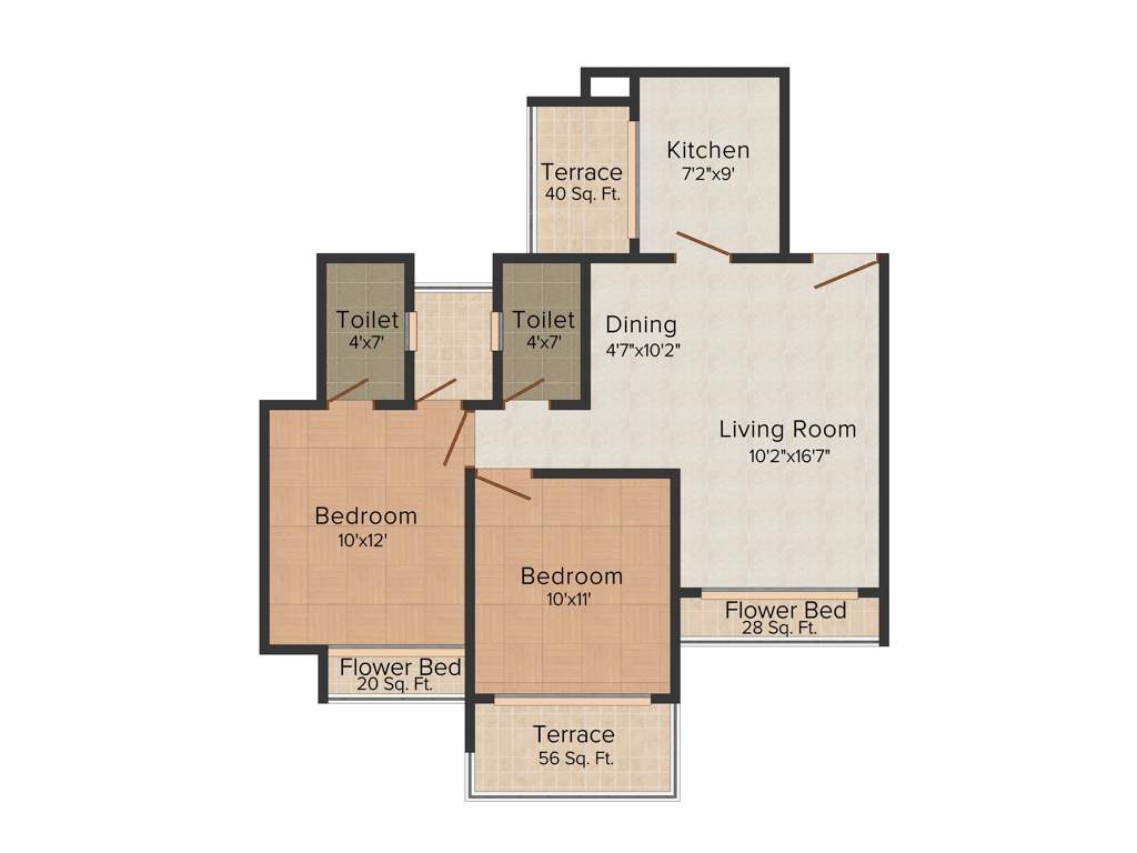 Kasuturi Heritage (2BHK+2T (1,157 sq ft) 1157 sq ft)