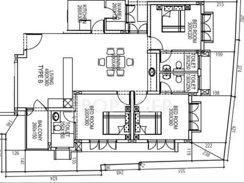 Samson Green View (3BHK+3T (1,675 sq ft) 1675 sq ft)