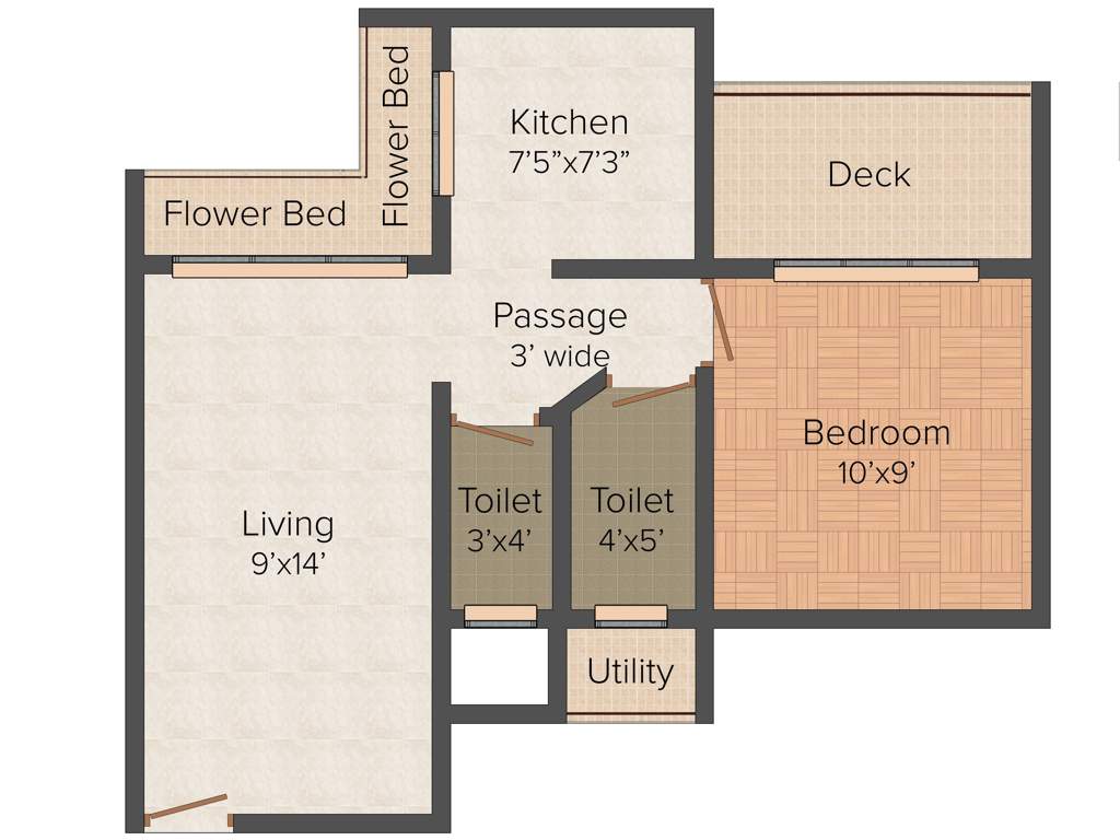 Radhe Krishna Villa (1BHK+1T (690 sq ft) 690 sq ft)