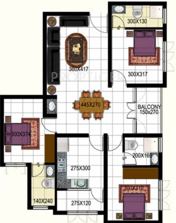Samson PR Enclave (3BHK+3T (1,445 sq ft) 1445 sq ft) Samson PR Enclave (3BHK+3T (1,445 sq ft) 1445 sq ft)