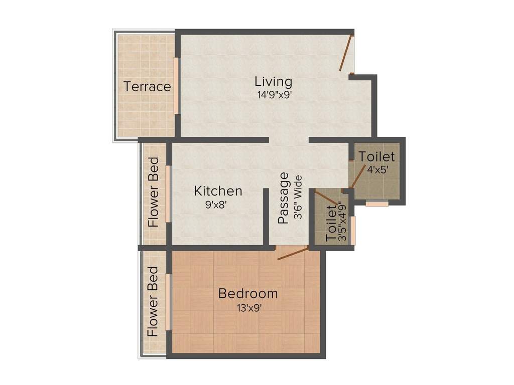 Mangeshi Flora (1BHK+1T (580 sq ft) 580 sq ft)