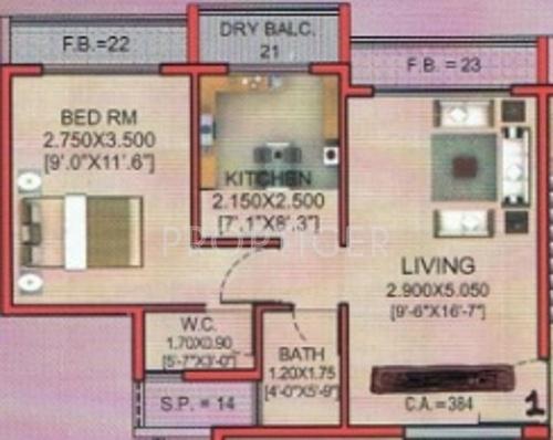 Kranti Mayank Residency (1BHK+1T (682 sq ft) 682 sq ft)