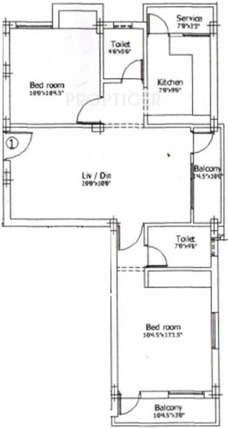 Raghavendra Guru Heritage (2BHK+2T (1,000 sq ft) 1000 sq ft)