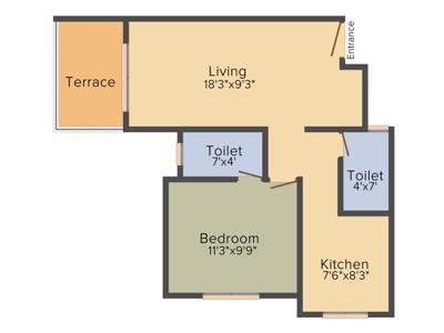 Kabir Enclave (1BHK+2T (650 sq ft) 650 sq ft)