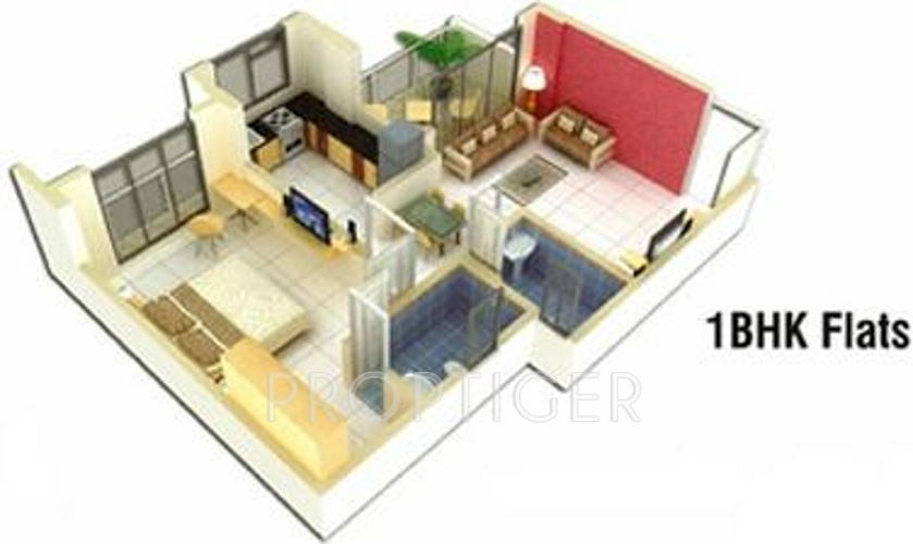 Platinum Om Sai Darshan (1BHK+1T (672 sq ft) 672 sq ft)