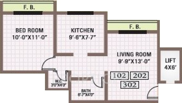 Benchmark Palatino (1BHK+2T (615 sq ft) 615 sq ft) Benchmark Palatino (1BHK+2T (615 sq ft) 615 sq ft)