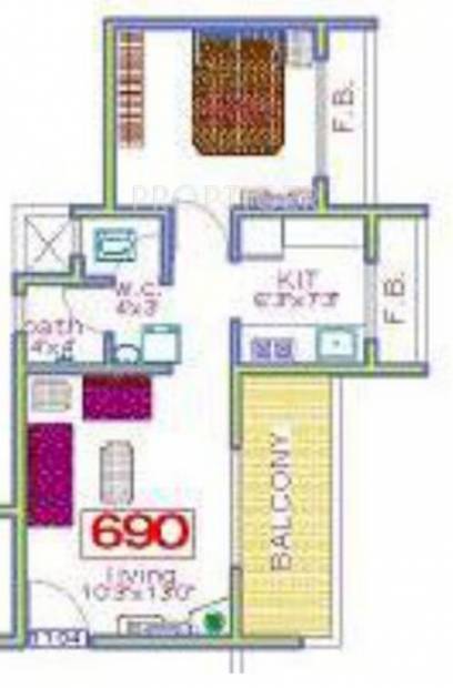 Panchnand Heights (1BHK+1T (690 sq ft) 690 sq ft)