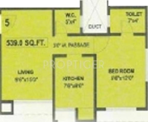 Pashupati Shrishti (1BHK+1T (539 sq ft) 539 sq ft)