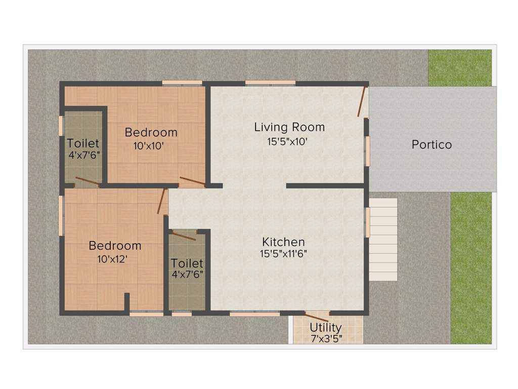 Humming Tanmai Homes (2BHK+2T (888 sq ft) 888 sq ft)