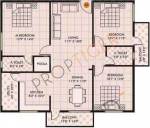 Pioneer Pioneer White Orchid (3BHK+2T (1,446 sq ft)   Pooja Room 1446 sq ft)