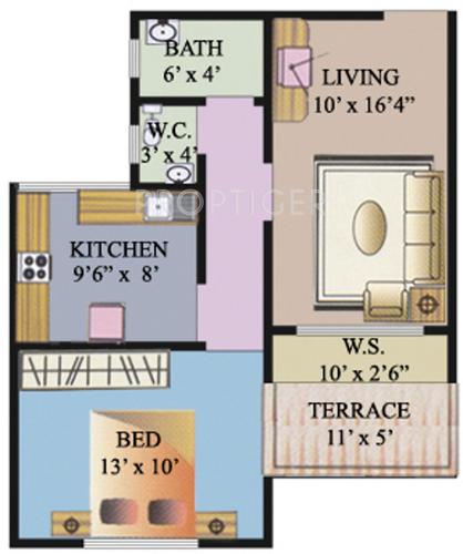 Space Sai Enclave (1BHK+1T (638 sq ft) 638 sq ft) Space Sai Enclave (1BHK+1T (638 sq ft) 638 sq ft)