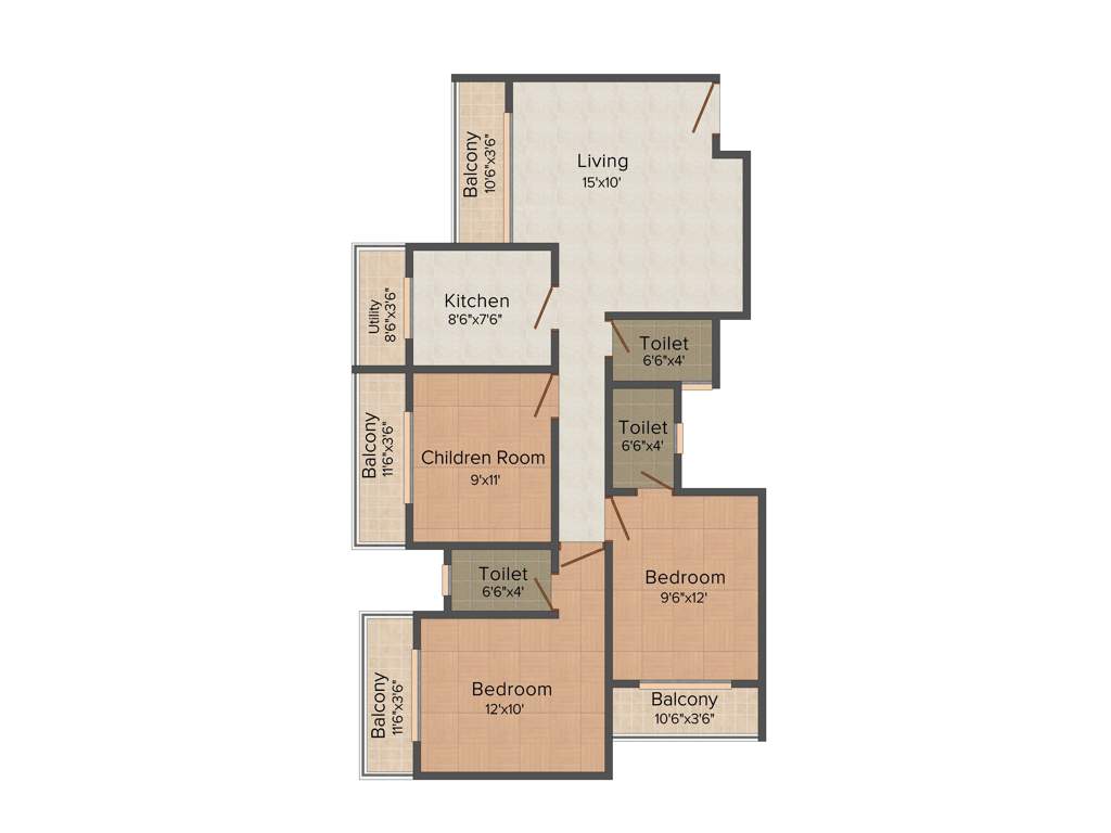 Salangpur Salasar Aangan (3BHK+3T (1,320 sq ft) 1320 sq ft)