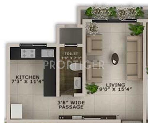 Kunal Shree Govind Apartments (1BHK+1T (383 sq ft) 383 sq ft)