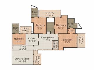 The Antriksh Heights (4BHK+4T (2,095 sq ft) 2095 sq ft)