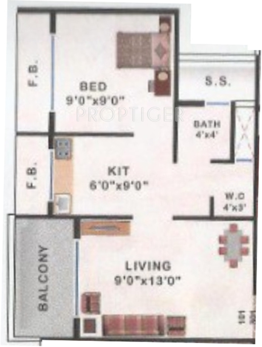 Fortune TSP Tara (1BHK+1T (600 sq ft) 600 sq ft)