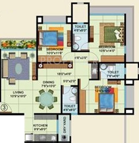 Veena Laya (3BHK+3T (1,650 sq ft) 1650 sq ft) Veena Laya (3BHK+3T (1,650 sq ft) 1650 sq ft)