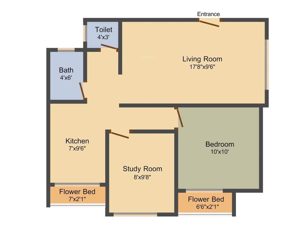 Shree Sunrise Gardens (1BHK+1T (770 sq ft) 770 sq ft)