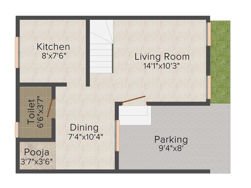 Visoka Magha (2BHK+3T (1,500 sq ft)   Pooja Room 1500 sq ft)