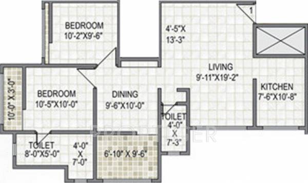 Gurukrupa Vrindavan (2BHK+2T (1,153 sq ft) 1153 sq ft)