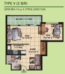 Eldeco Edge (2BHK+1T (714 sq ft) 714 sq ft) Eldeco Edge (2BHK+1T (714 sq ft) 714 sq ft)