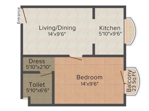 Atlas Celestial Park (1BHK+1T (555 sq ft) 555 sq ft)