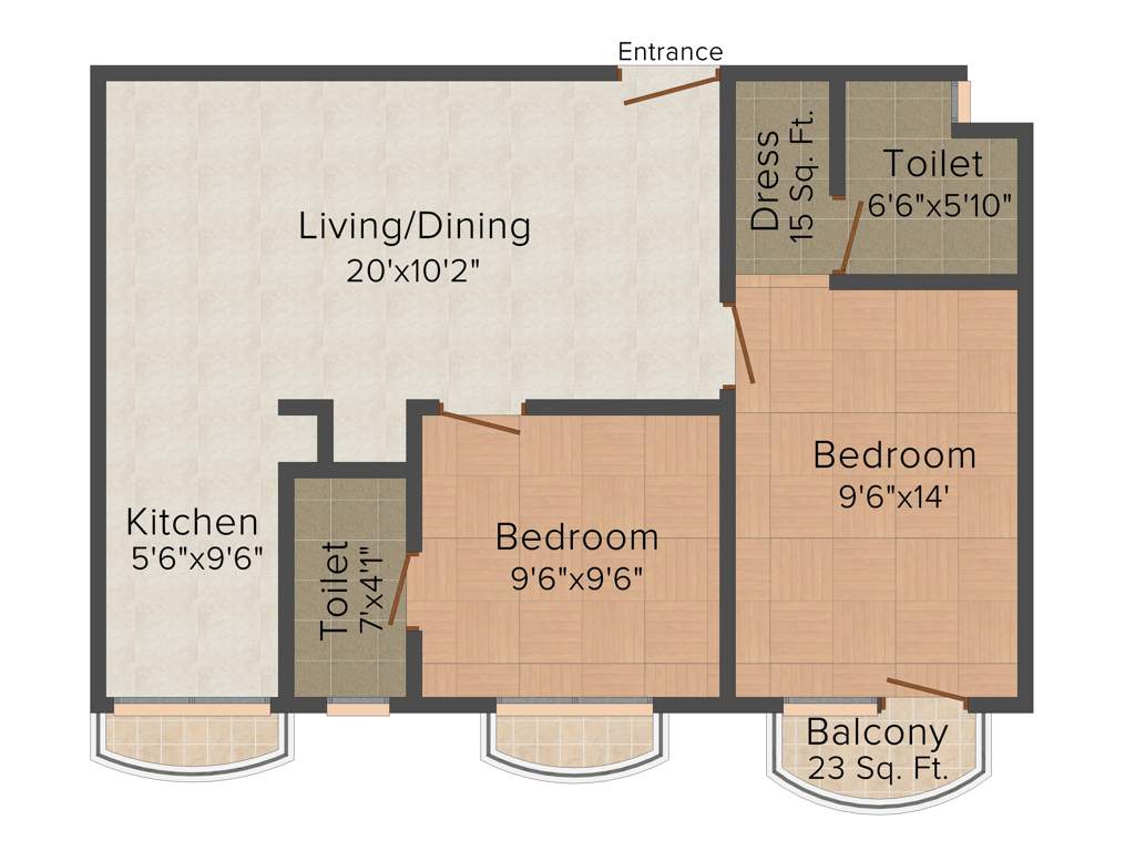 Atlas Celestial Park (2BHK+2T (820 sq ft) 820 sq ft)