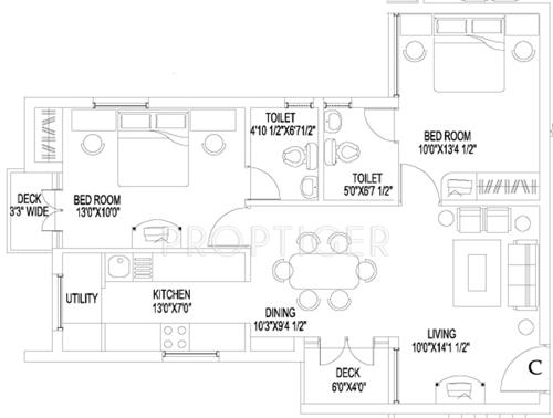 Sidharth Natura (2BHK+2T (960 sq ft) 960 sq ft)