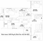 Sidharth Natura (2BHK+2T (1,055 sq ft)   Study Room 1055 sq ft)