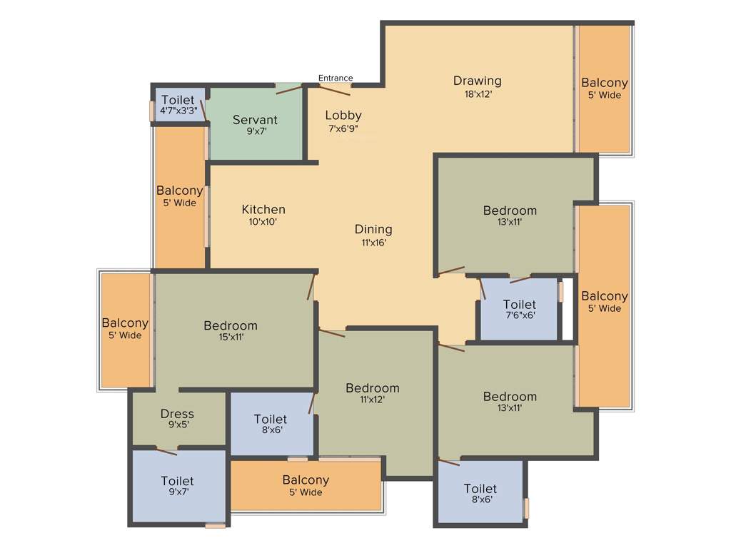 Apex Golf Avenue (4BHK+5T (2,599 sq ft) + Servant Room 2599 sq ft)