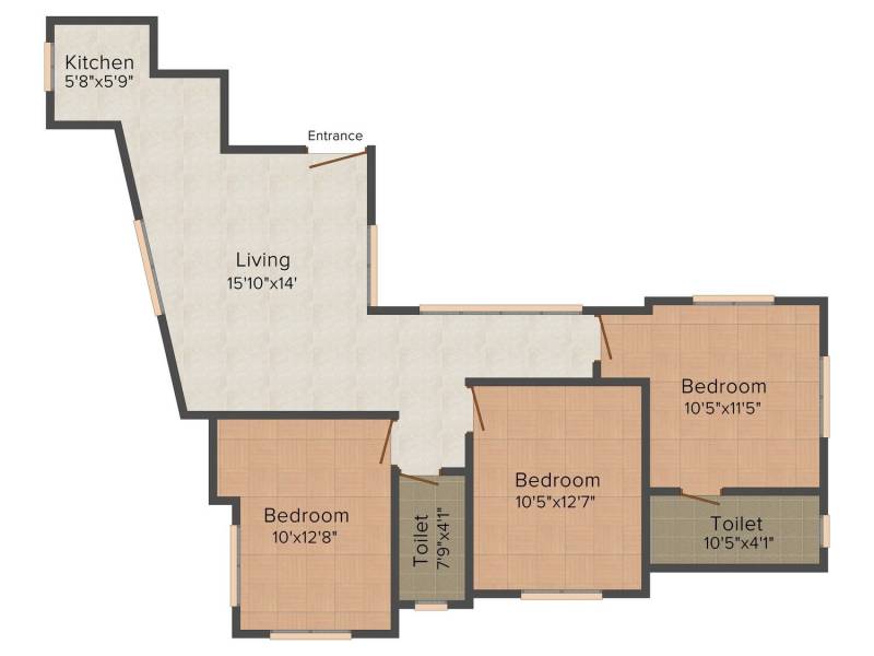 Omkar Devlok Apartment (3BHK+2T (1,343 sq ft) 1343 sq ft)