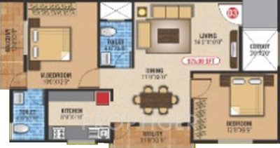 Manani Sai Residency (2BHK+2T (975 sq ft) 975 sq ft)