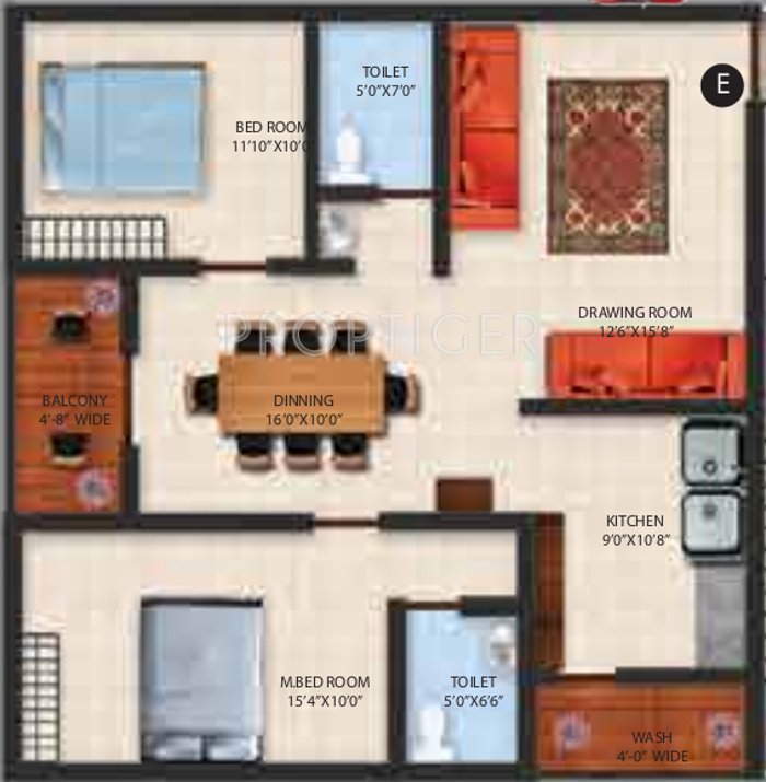 Jayanth Santis (2BHK+2T (1,204 sq ft) 1204 sq ft)