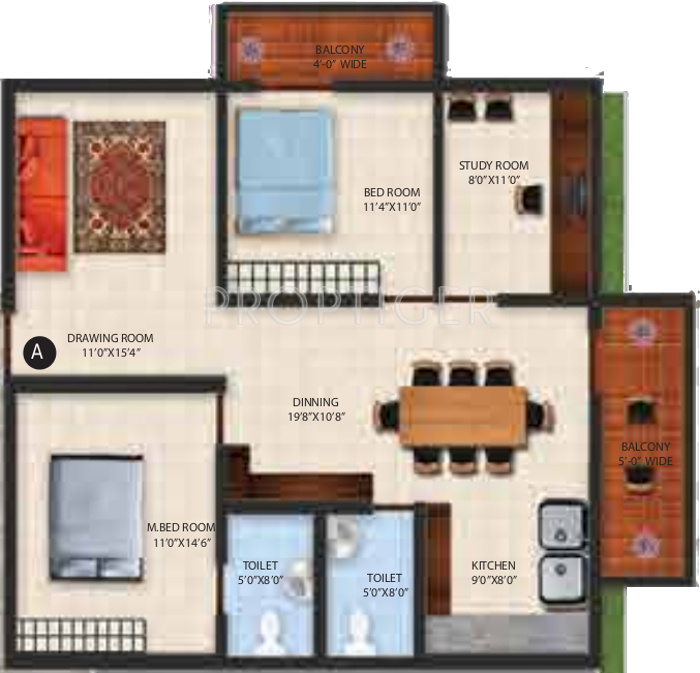 Jayanth Santis (2BHK+2T (1,391 sq ft) + Study Room 1391 sq ft)