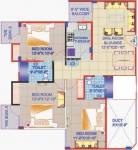 Floor Plan (3BHK+2T) Dolphin Developers Anand SB Aashiyana Floor Plan (3BHK+2T)