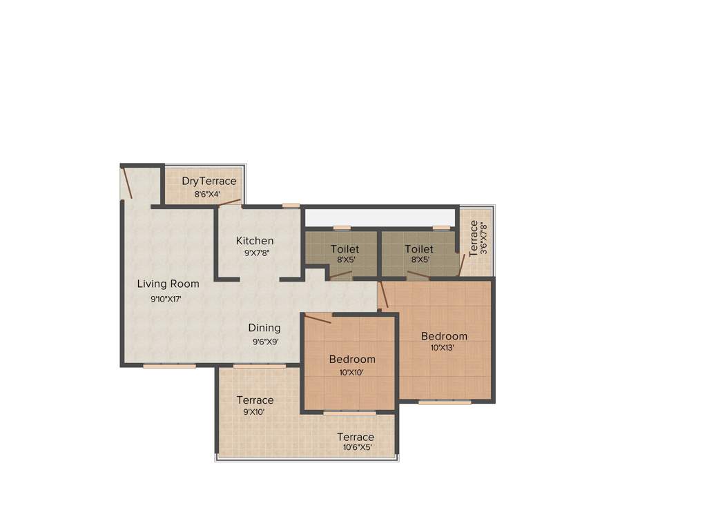 Bhansali Shanti Ban (2BHK+2T (1,171 sq ft) 1171 sq ft)