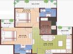 Dolphin Developers Anand South City Floor Plan (2BHK+2T)