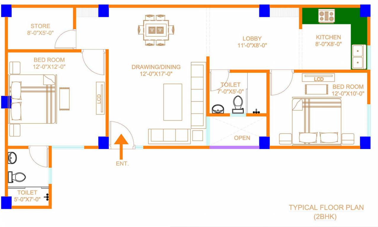 Chitransh Dreams (2BHK+2T (1,000 sq ft) 1000 sq ft)