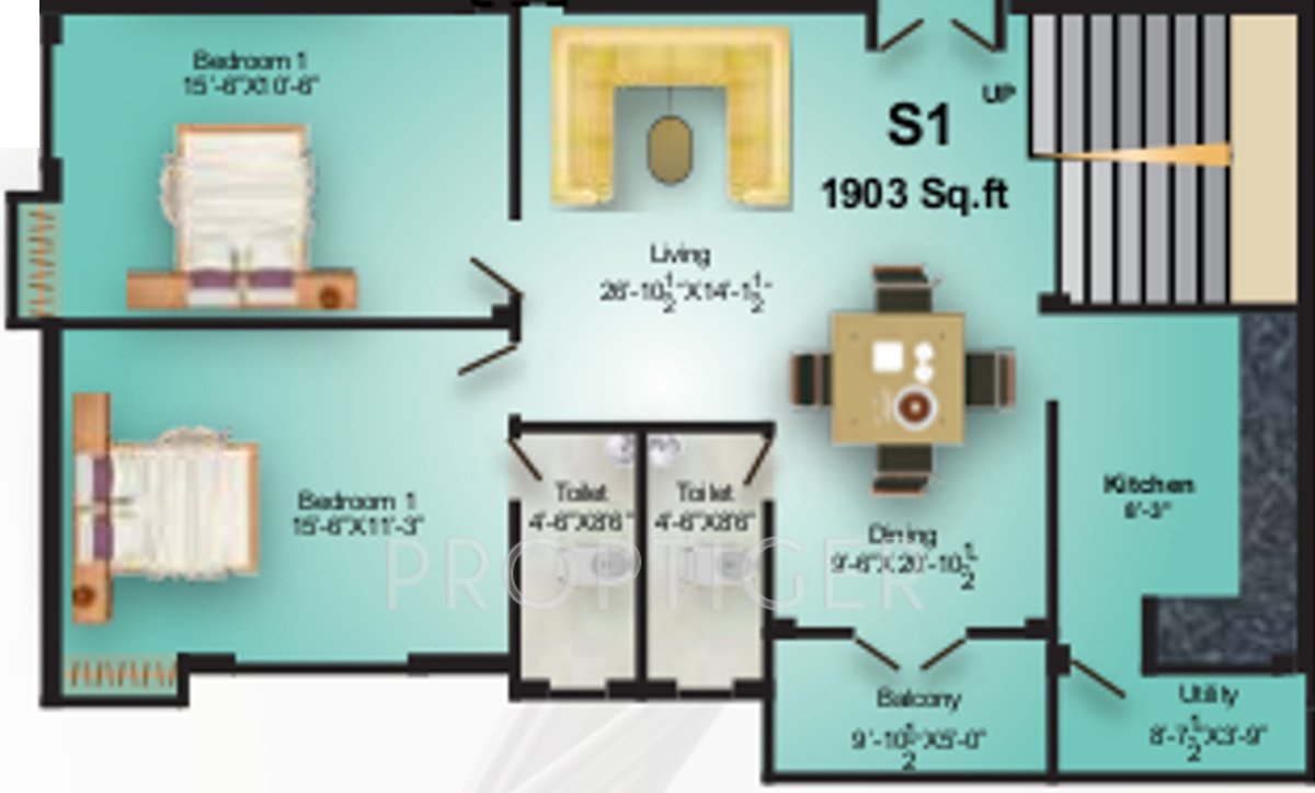 MS MM Seaview (3BHK+3T (1,903 sq ft) 1903 sq ft)